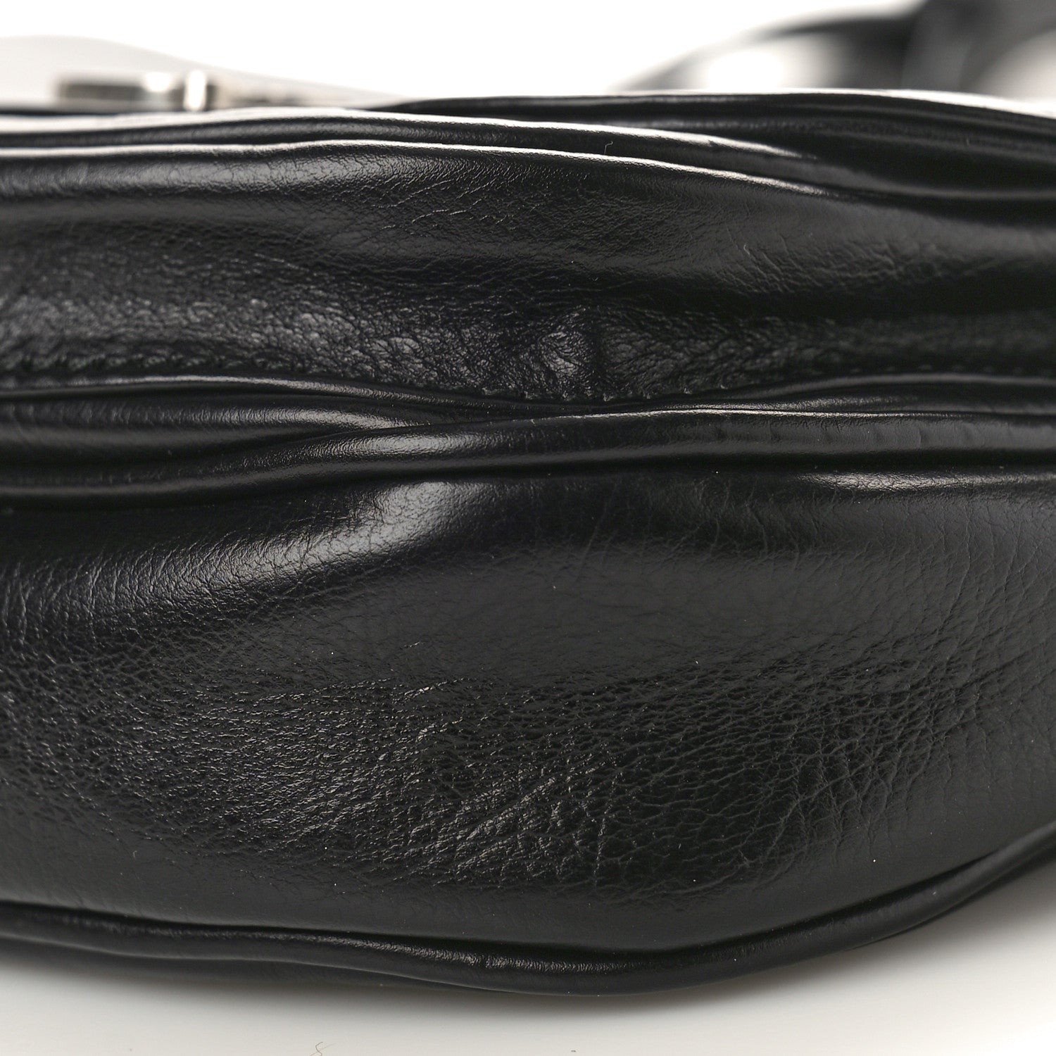 Balenciaga Calfskin Soft B Round Crossbody Bag XS Black 9 of 9