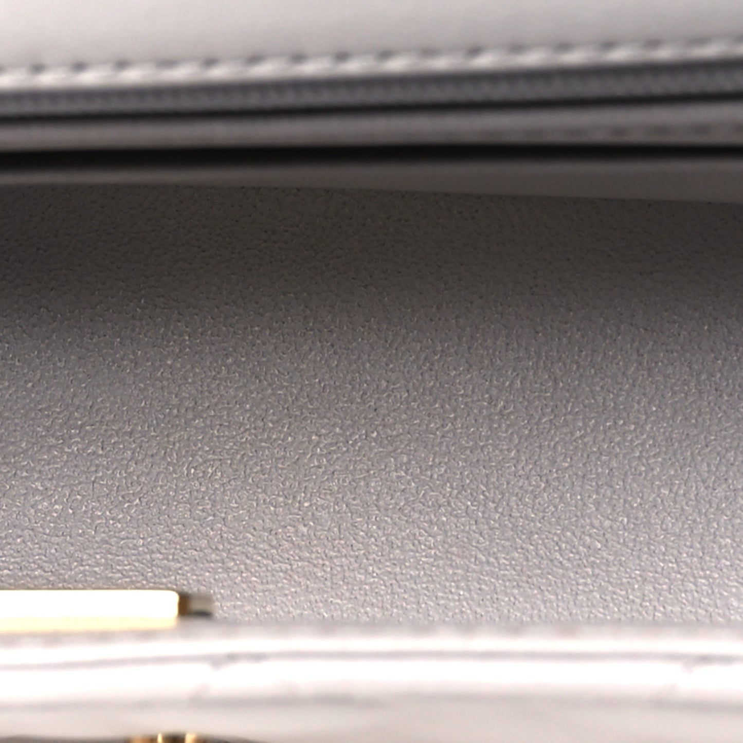 Lambskin Quilted Mini Top Handle Rectangular Flap Grey