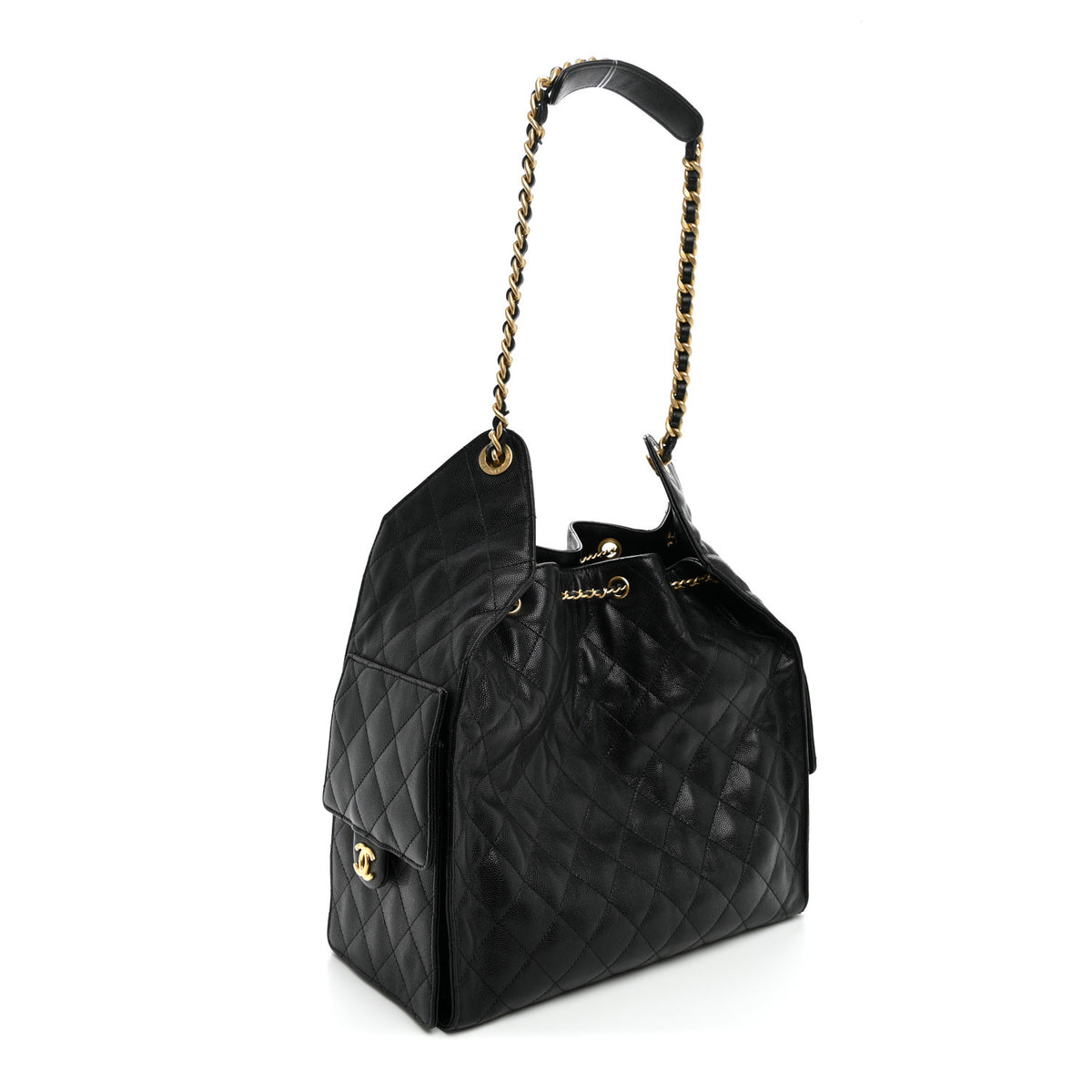 Chanel Caviar Quilted Medium Chanel 25 Handbag Black 4 of 12