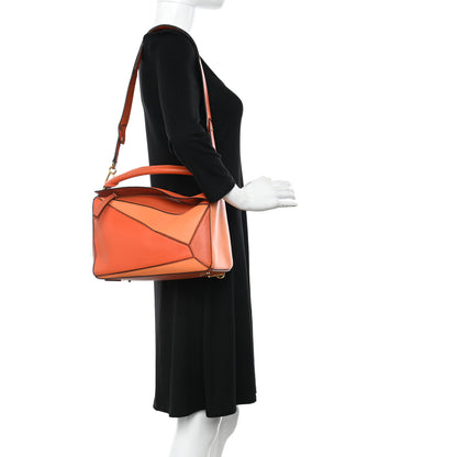 Loewe Calfskin Medium Puzzle Bag Orange Multi 2 of 20