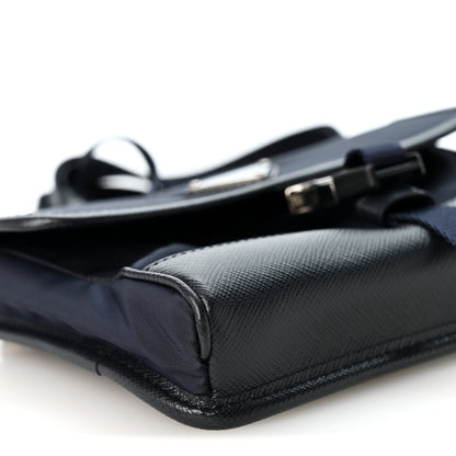 Prada Re-Nylon Saffiano Smartphone Case Crossbody Navy 9 of 10
