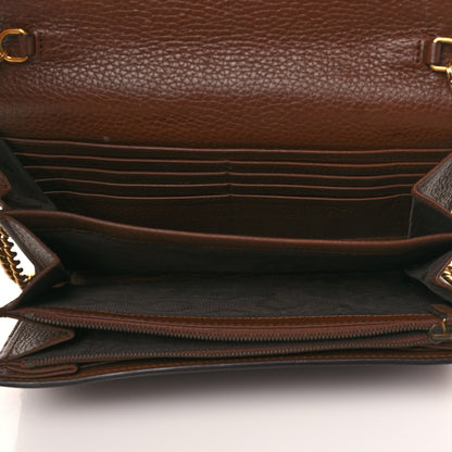 Gucci Cellarius Calfskin GG Marmont Chain Wallet Nut Brown 4 of 9