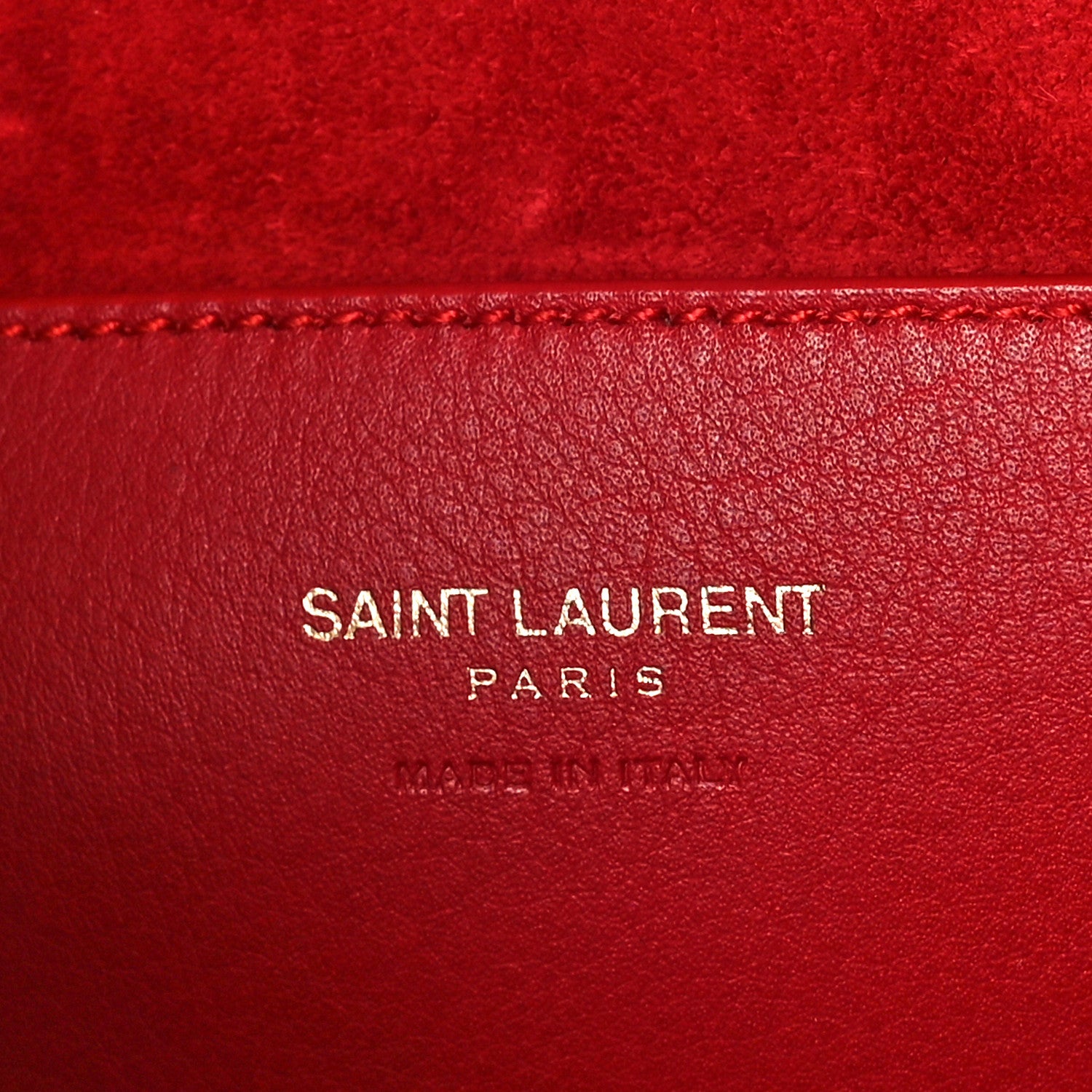 Saint Laurent Calfskin Baby Monogram Cabas Red 6 of 9