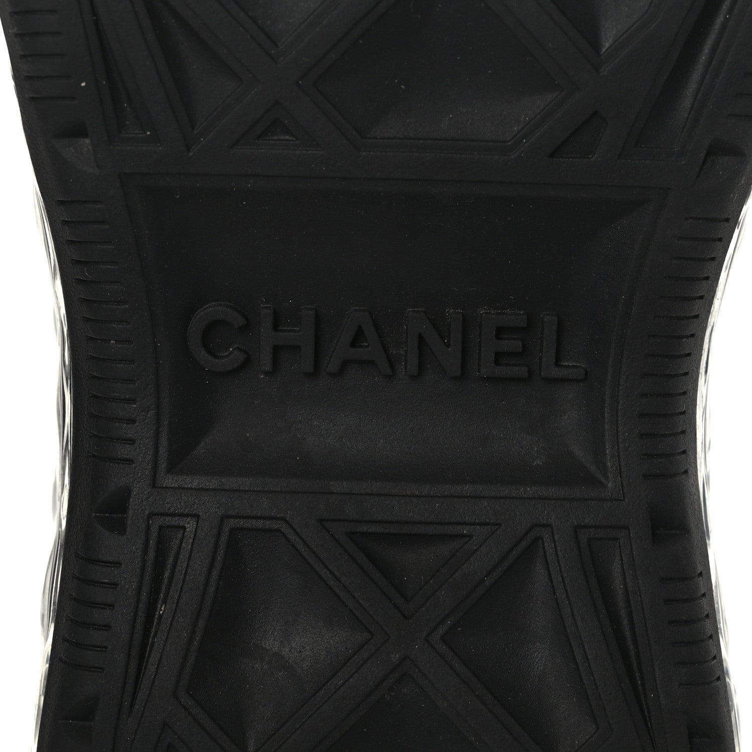 Chanel Suede Calfskin Velvet Grosgrain CC Sneakers Navy Blue Black 7 of 8