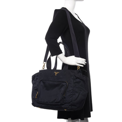 Prada Tessuto Nylon Vela Diaper Bag Blue 2 of 12