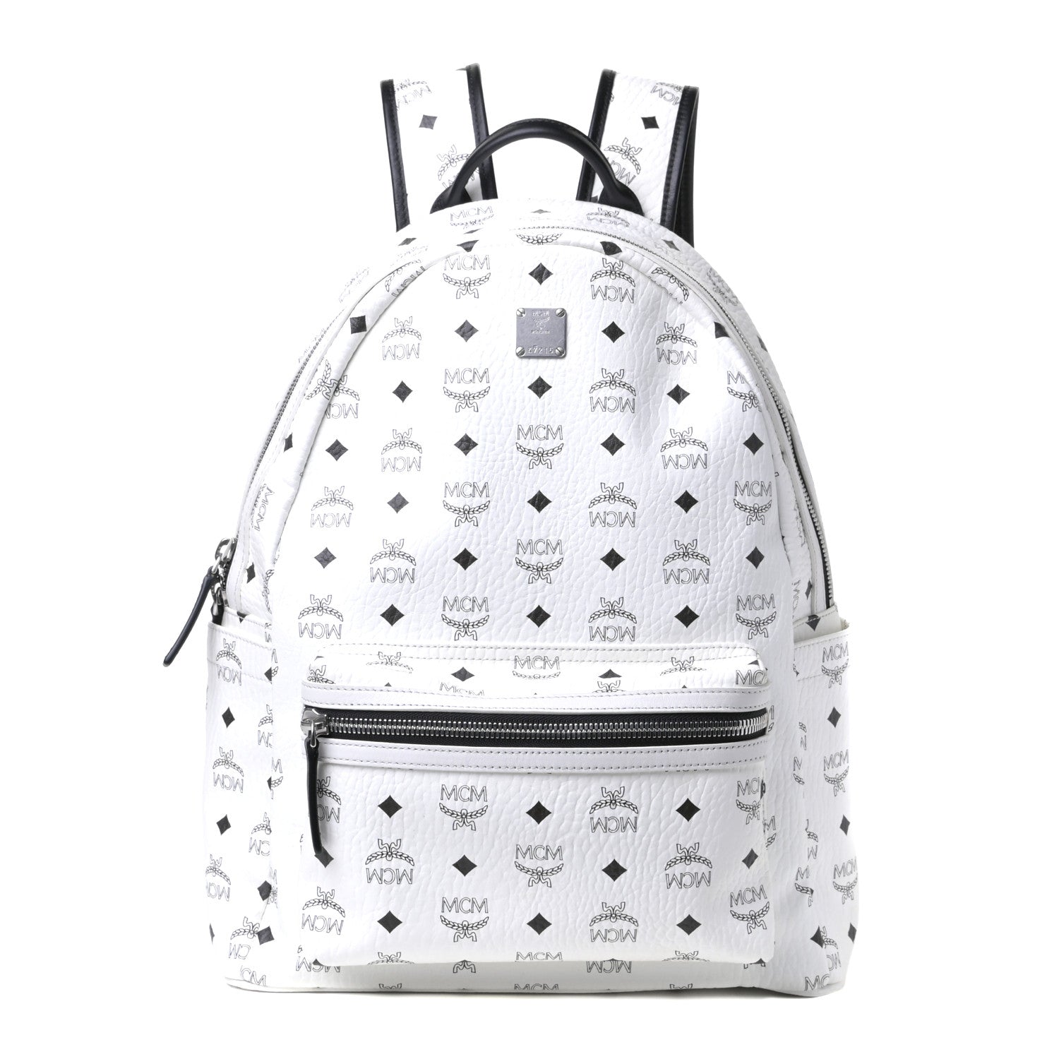 MCM Visetos Medium Stark Backpack White 1 of 4