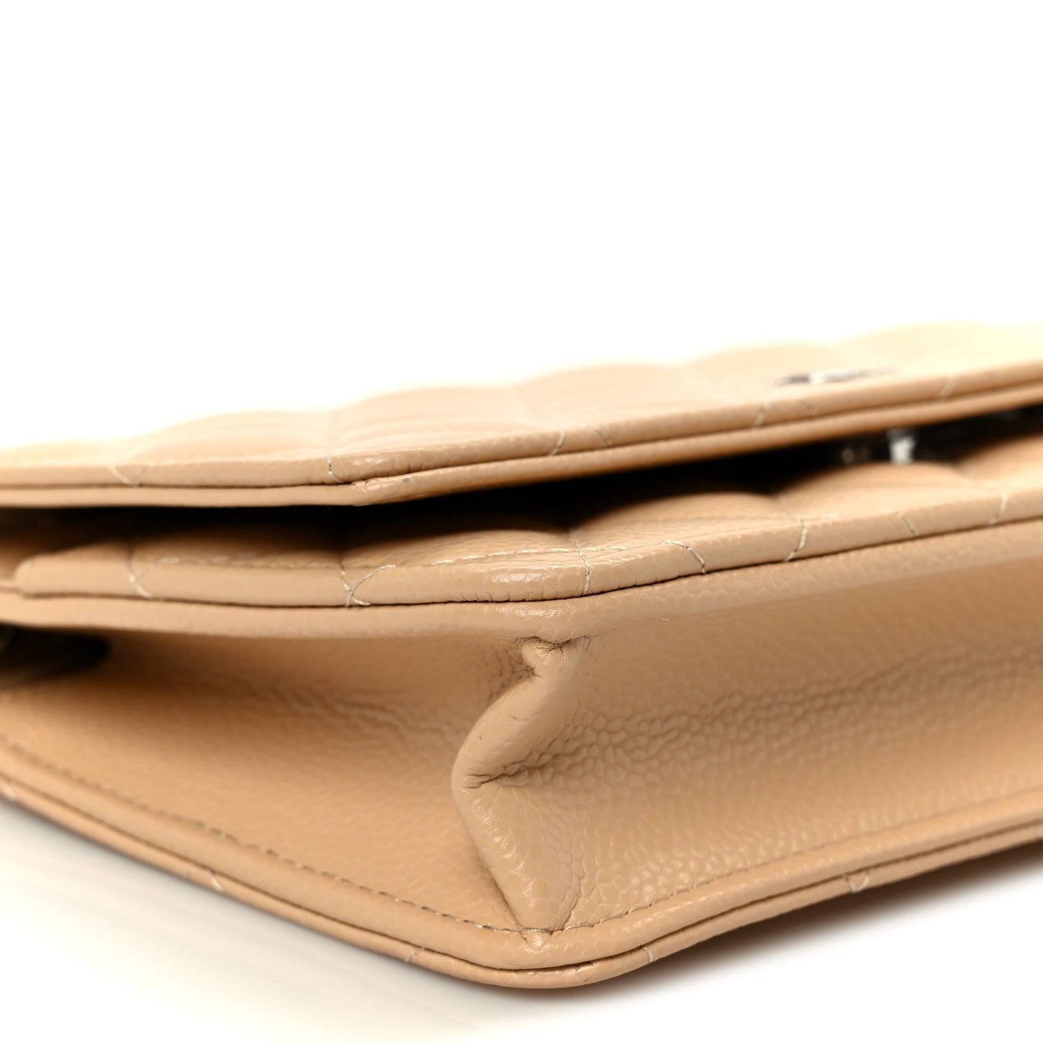 Chanel Caviar Quilted Wallet on Chain WOC Beige 9 of 11