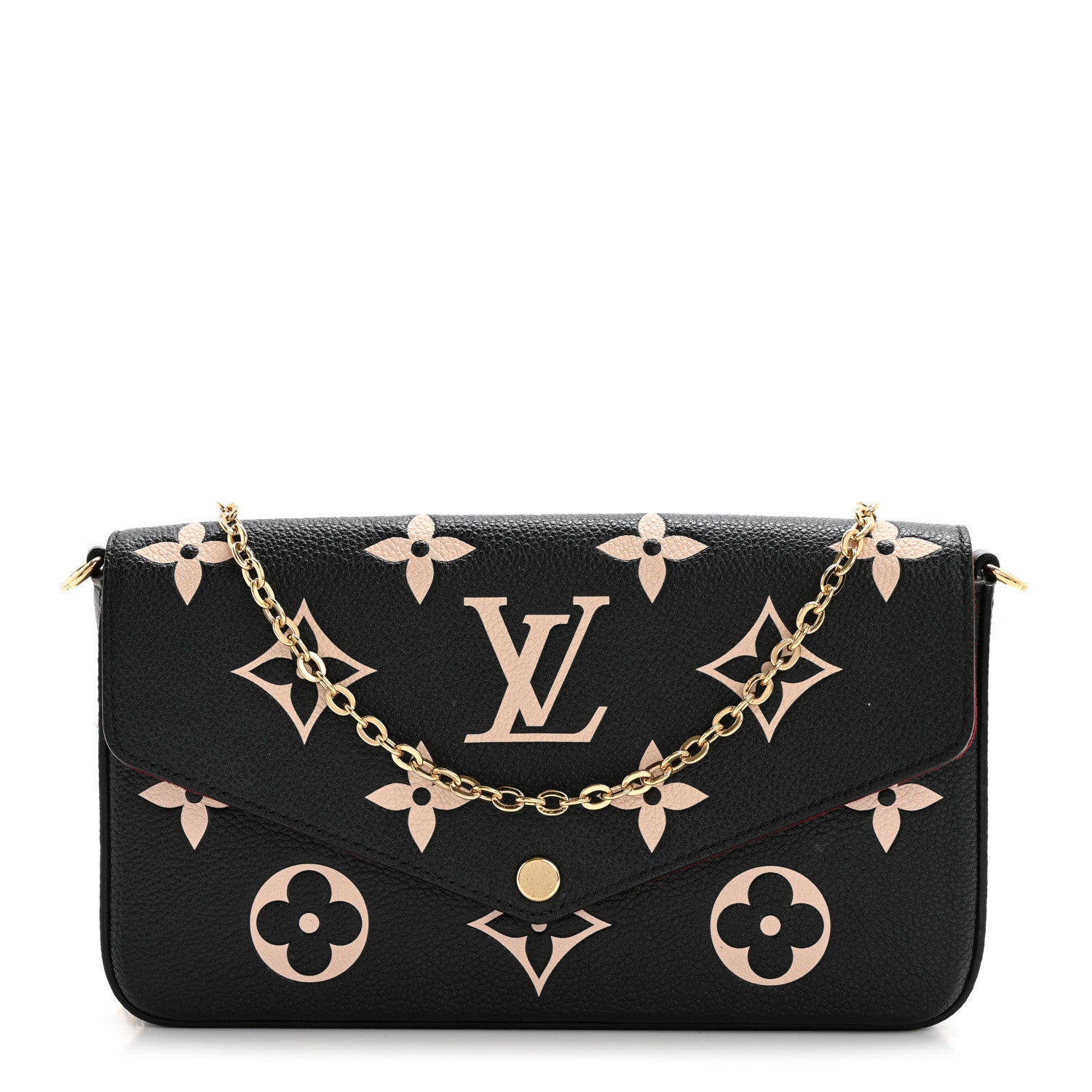 Louis Vuitton Empreinte Monogram Giant Felicie Pochette Black Beige 1 of 13