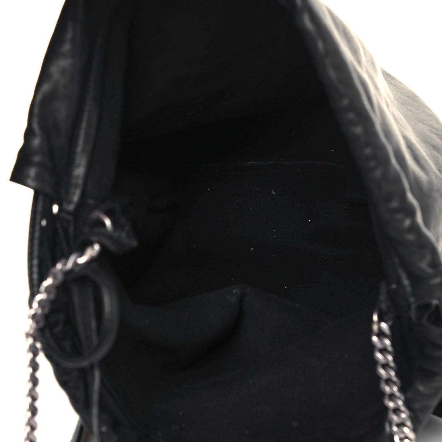 Saint Laurent Lambskin Teddy Drawstring Bag Black 5 of 15