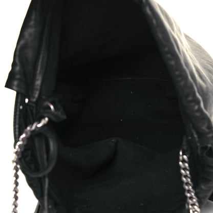 Saint Laurent Lambskin Teddy Drawstring Bag Black 5 of 15