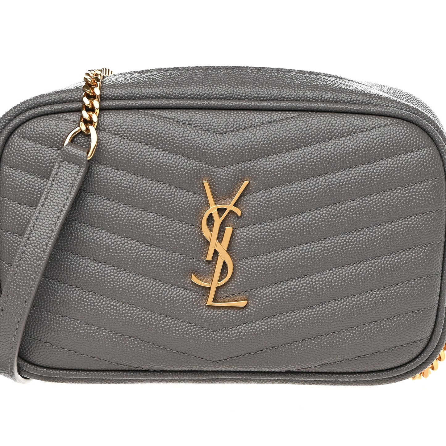 Grain De Poudre Matelasse Monogram Mini Lou Camera Bag Fog
