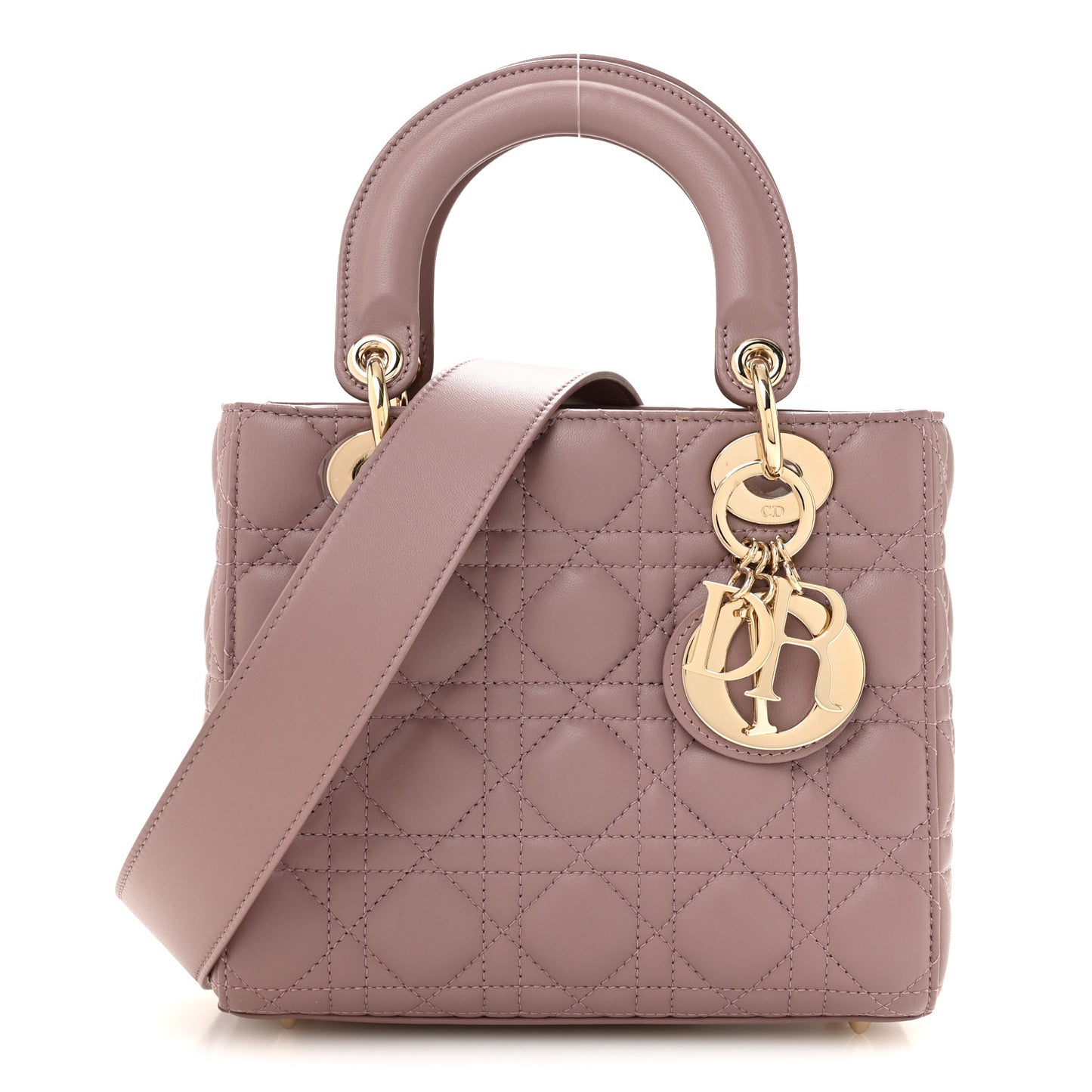 Lambskin Cannage Small My ABCDior Lady Dior Peony Pink