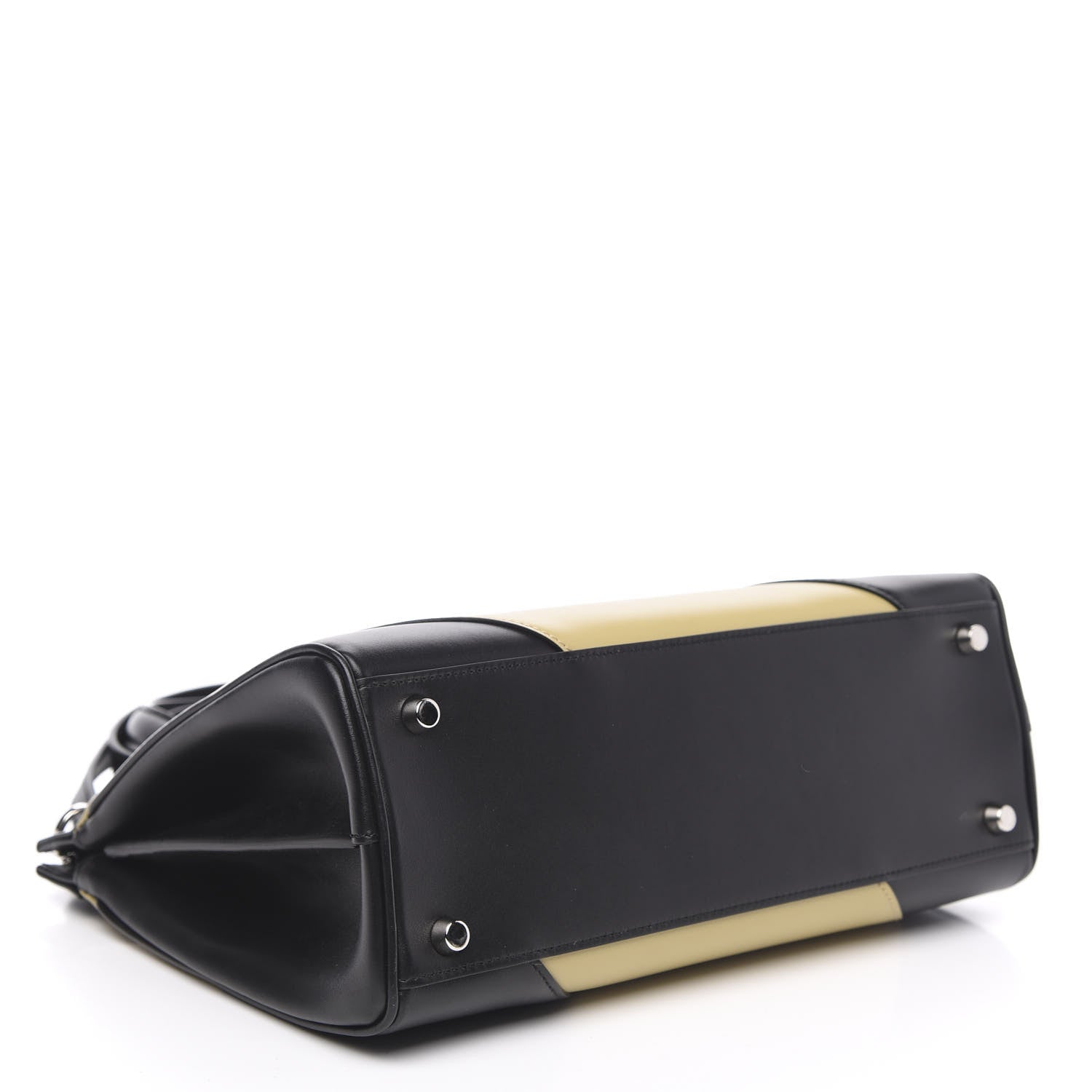 Gucci Smooth Calfskin Small Zumi Top Handle Bag Black Yellow 4 of 12