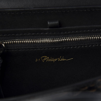 3.1 Phillip Lim 3.1 Python Calfskin Embossed Mini Pashli Satchel Black Nude 8 of 9