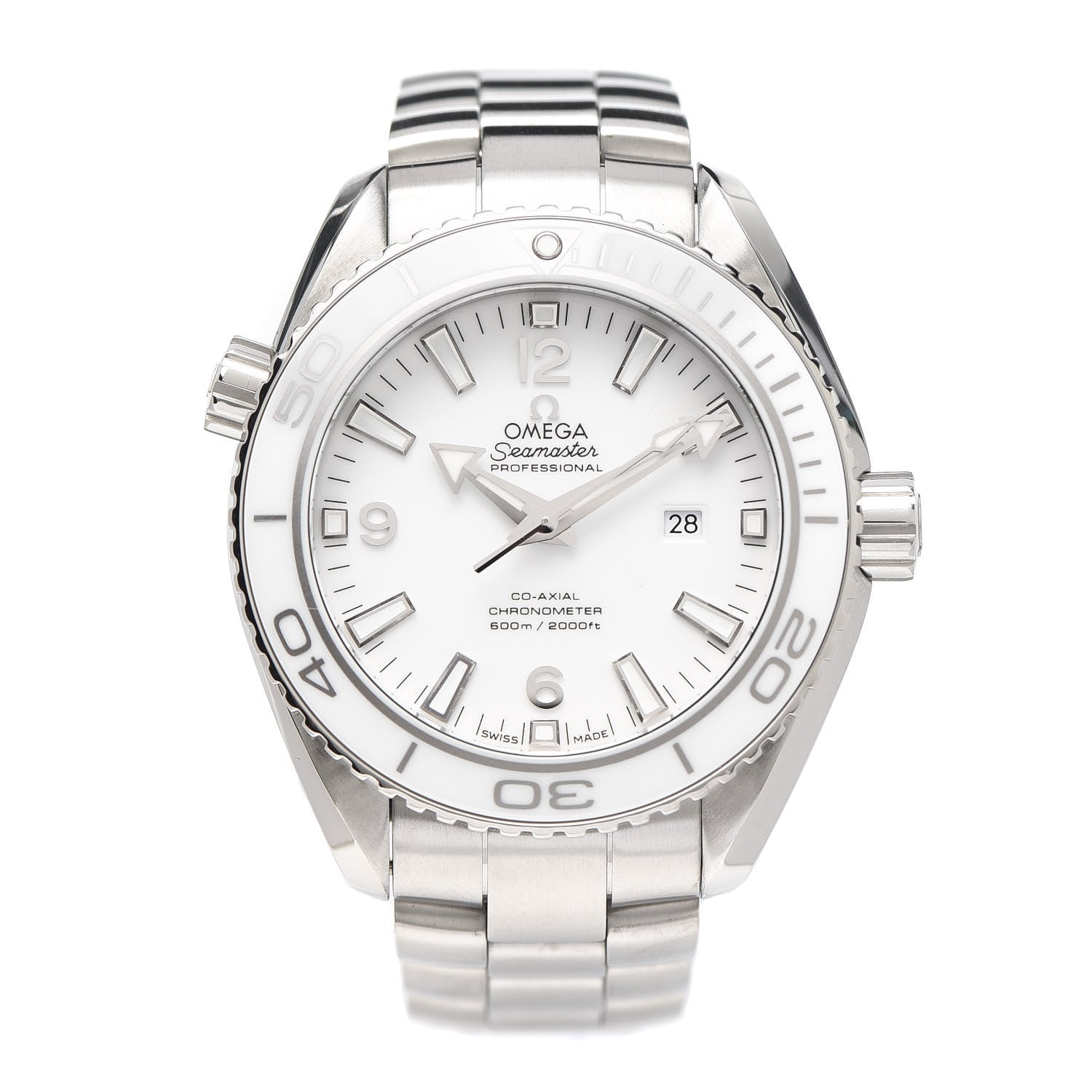 Omega Stainless Steel 37mm Seamaster Planet Ocean Automatic Watch White 232.30.38.20.04.001 1 of 5