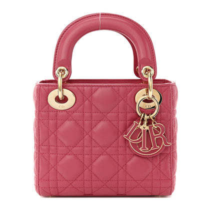 Christian Dior Lambskin Cannage Mini Lady Dior Pink 1 of 10