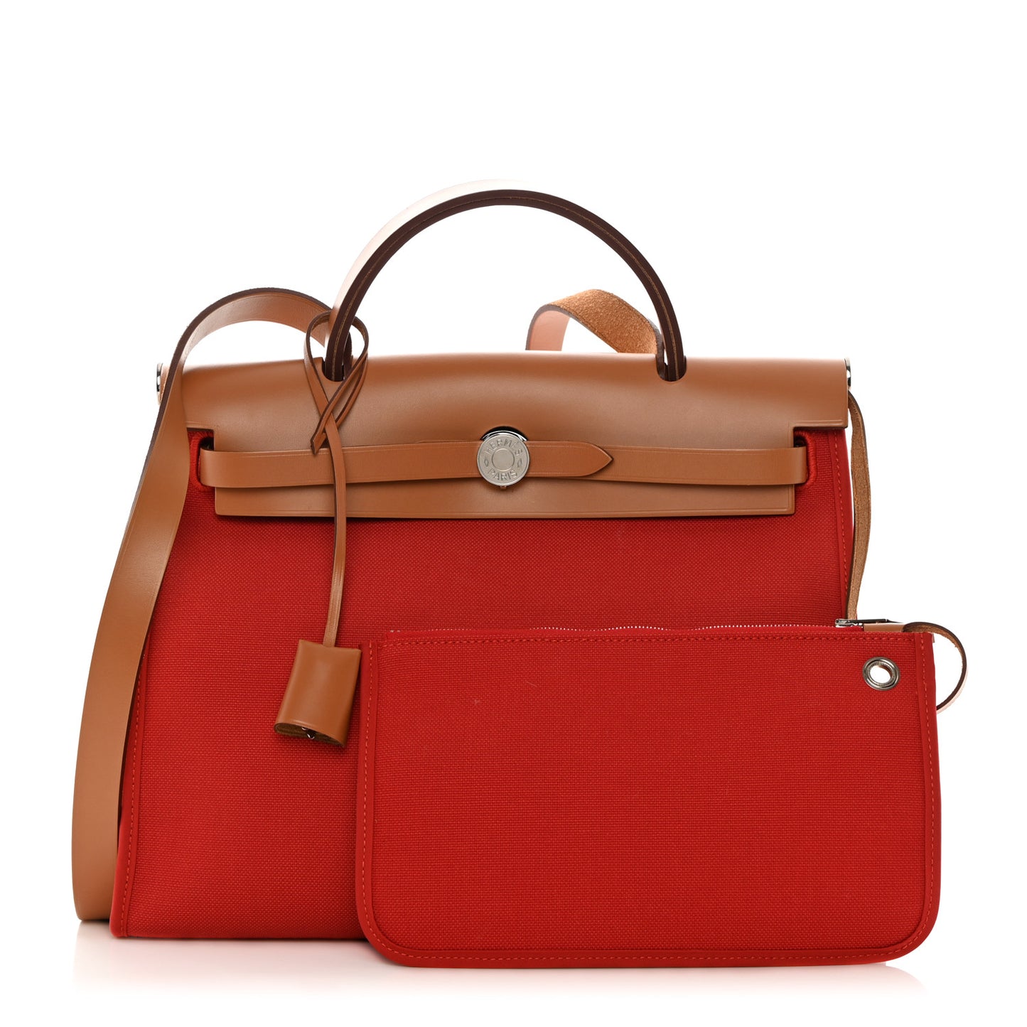 Vache Hunter Toile Herbag Zip 31 PM Rouge Tomate Natural