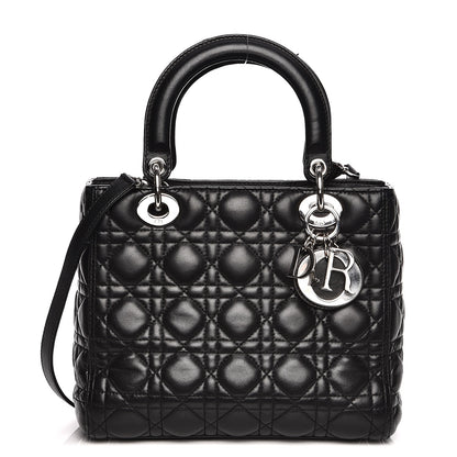 Christian Dior Lambskin Cannage Medium Lady Dior Black 1 of 16