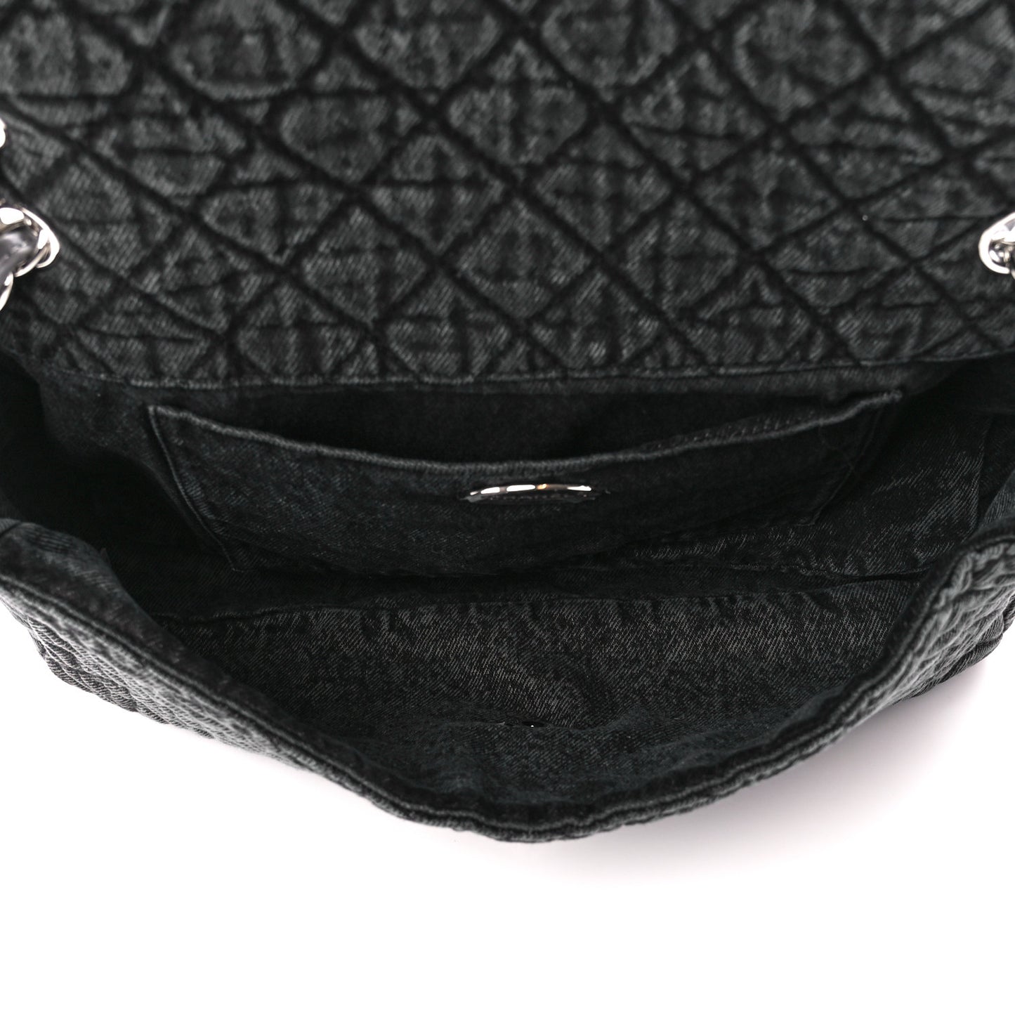 Denim Quilted Denimpression Flap Grey Black