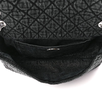 Chanel Denim Quilted Denimpression Flap Grey Black 5 of 11