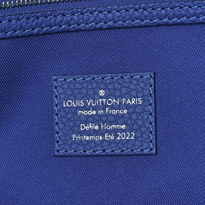 Louis Vuitton Taurillon Illusion Keepall Tote Bleu Vert 6 of 8