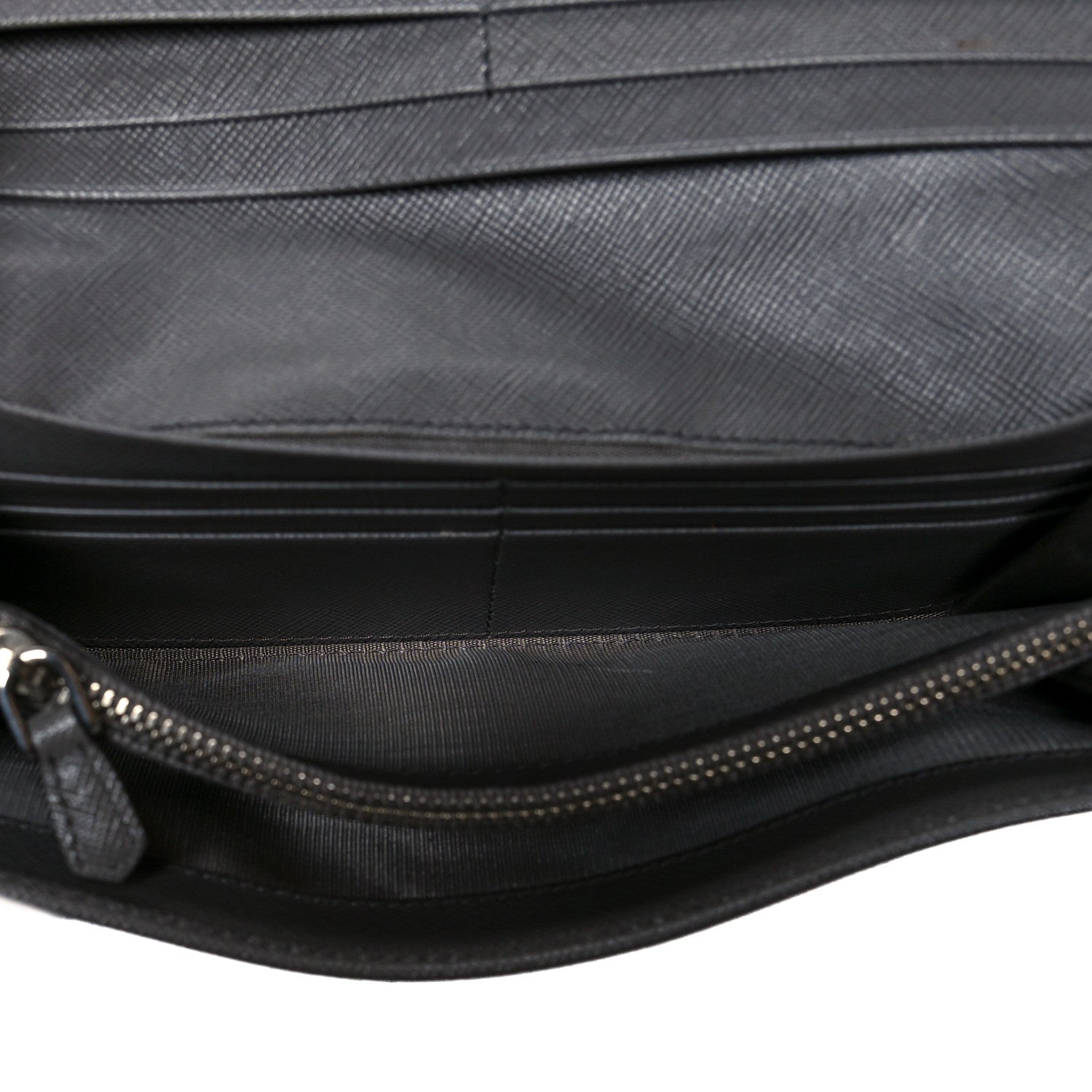 Prada Saffiano Fiocco Bow Continental Wallet Grey 6 of 10