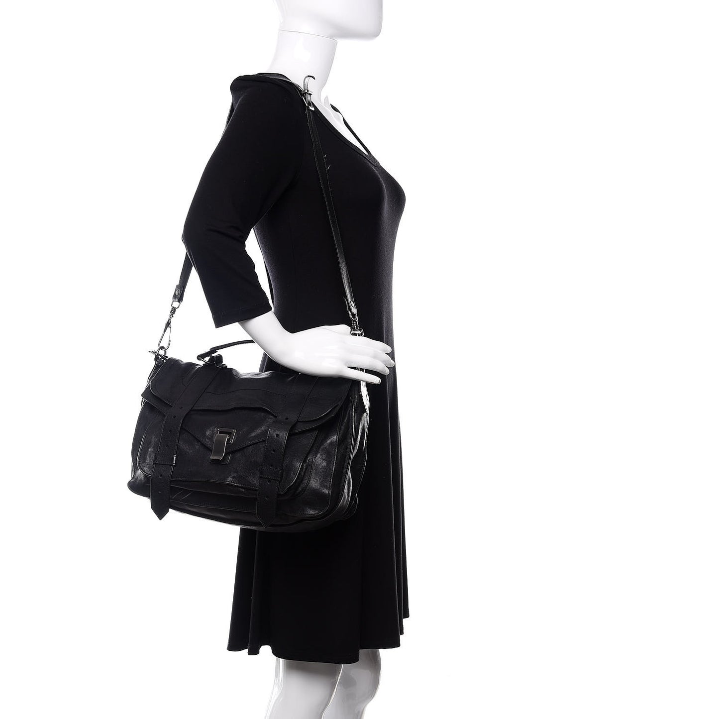 Lambskin Medium PS1 Satchel Black