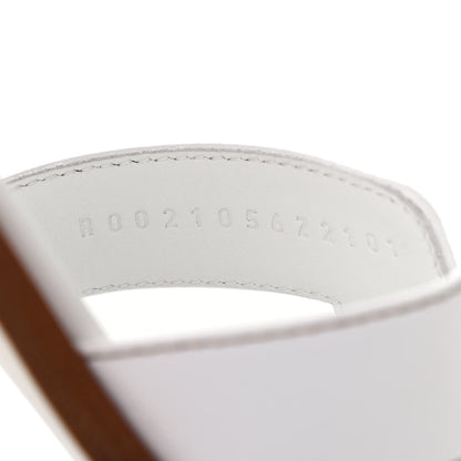 Hermes Box Calfskin Oran Sandals 36.5 White 8 of 8