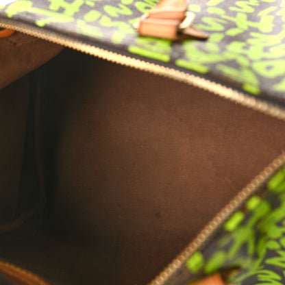 Louis Vuitton Monogram Graffiti Speedy 30 Green 5 of 13