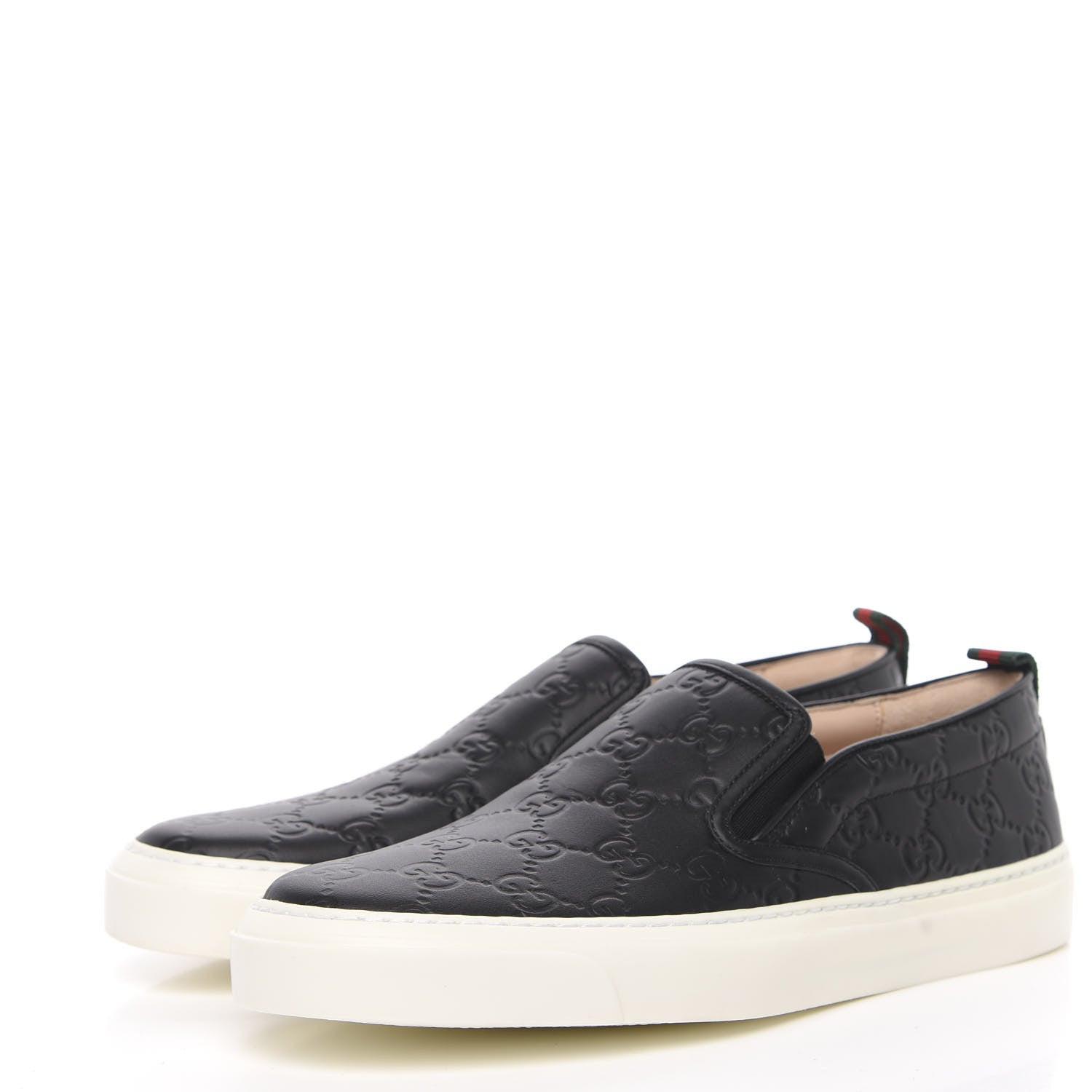 Gucci Guccissima Dublin Slip On Sneakers 38.5 Black 3 of 9