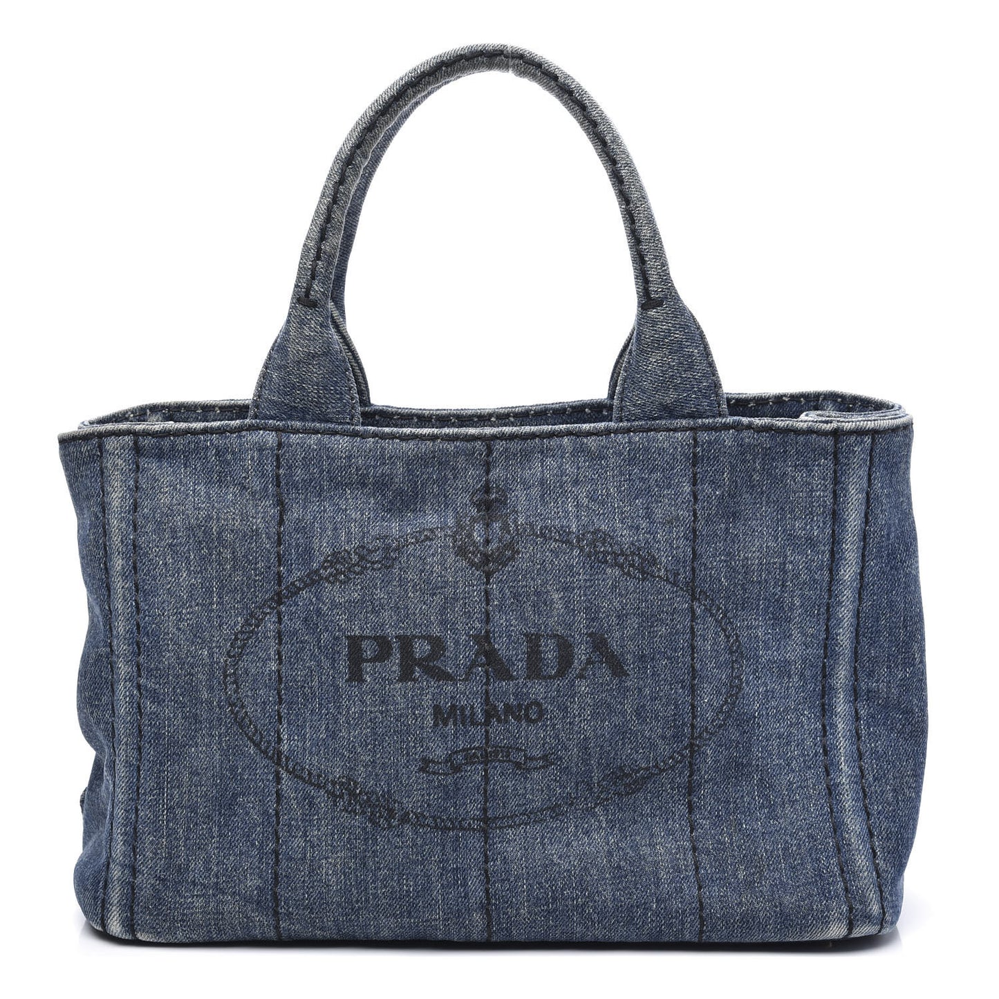 Denim Logo Tote Avio