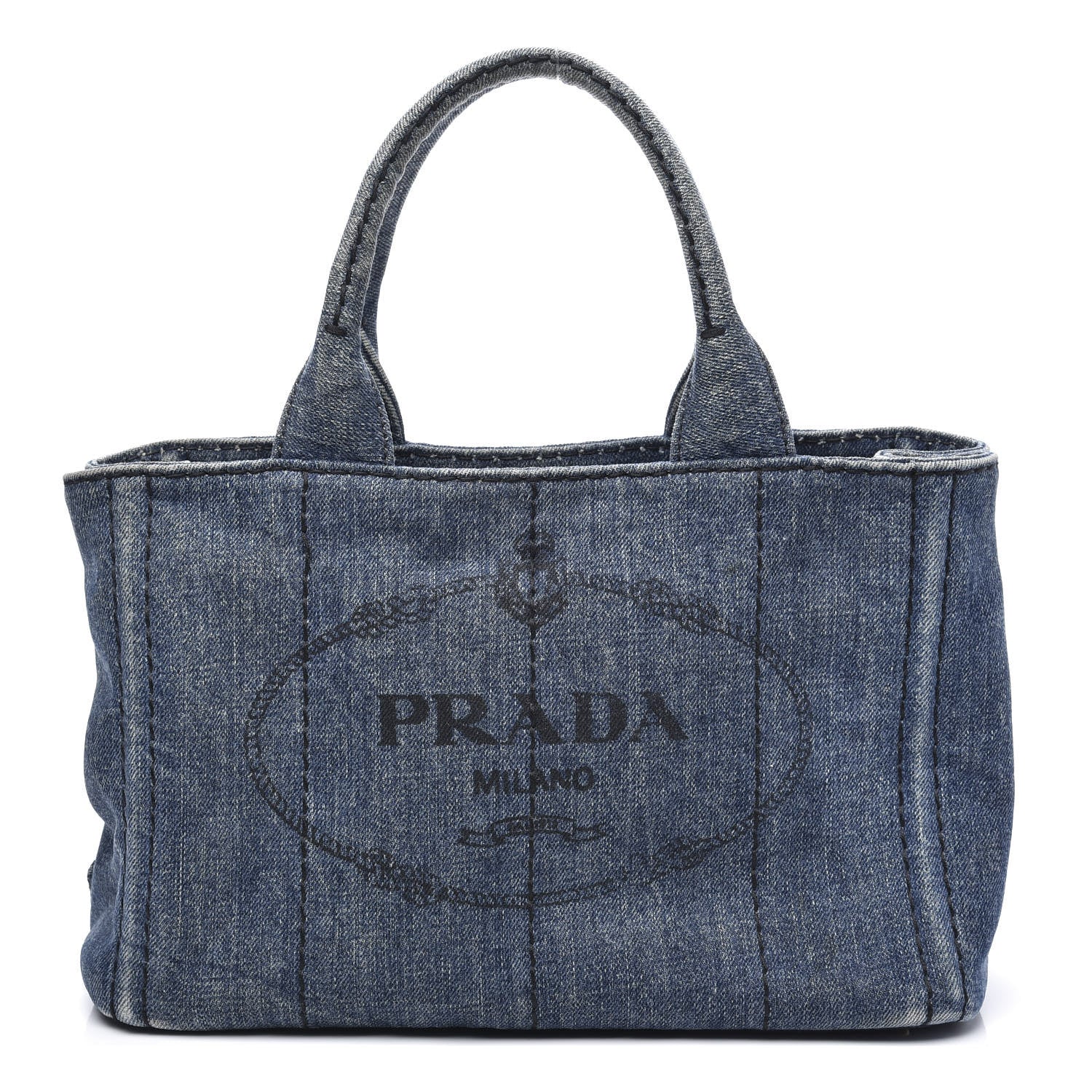 Prada Denim Logo Tote Avio 1 of 8