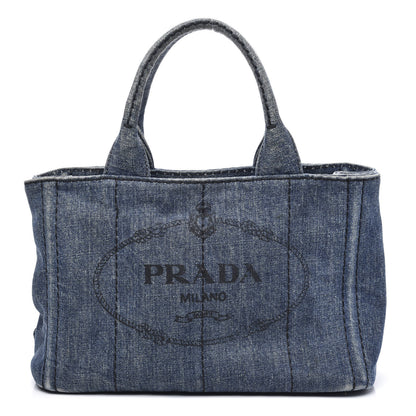 Prada Denim Logo Tote Avio 1 of 8