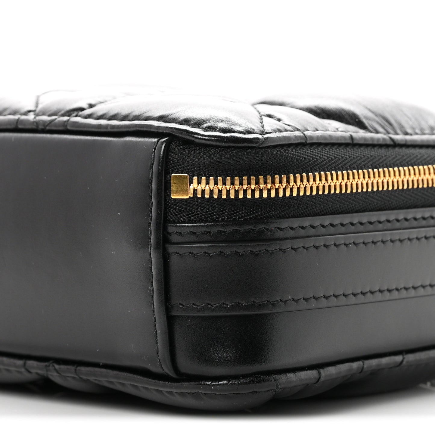 Calfskin Macrocannage Caro Box Bag Black