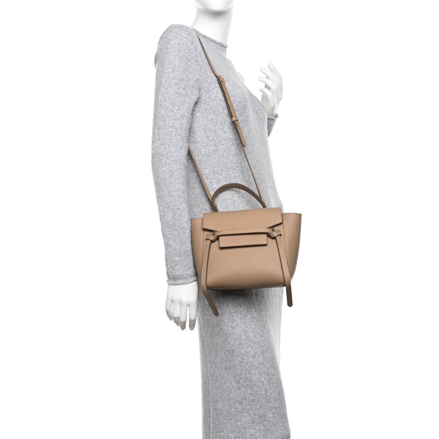 Celine Grained Calfskin Nano Belt Bag Light Taupe 2 of 13