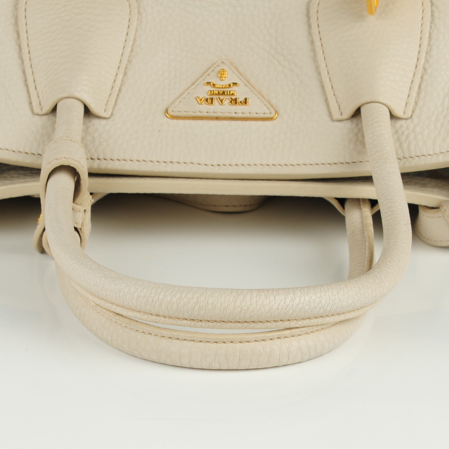 Prada Vitello Daino Shopping Tote Talco 9 of 9