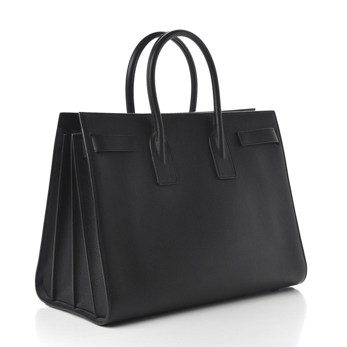 Grained Calfskin Large Sac De Jour Carryall Black
