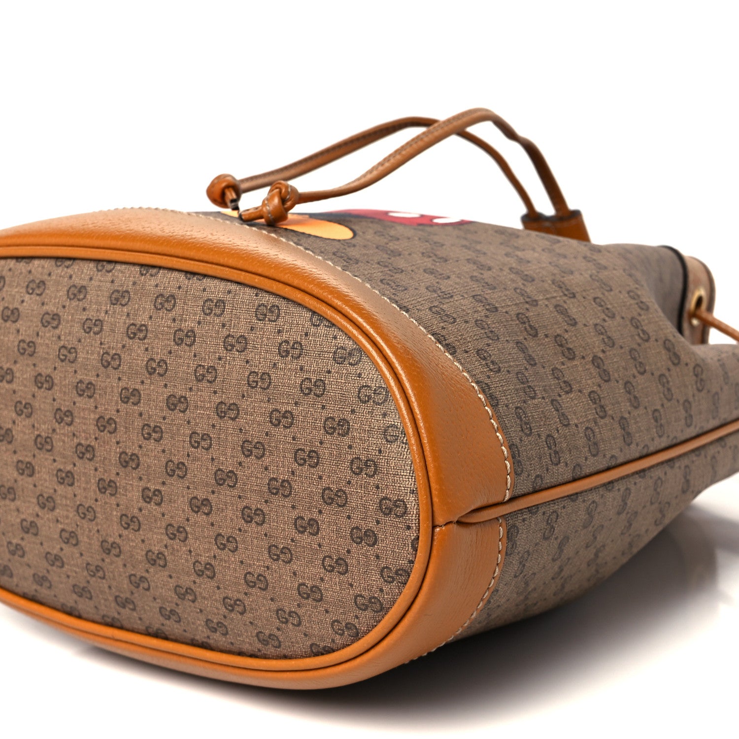 Gucci X DISNEY Mini Vintage GG Supreme Monogram Bucket Bag Beige Vintage Sun Oil 11 of 11