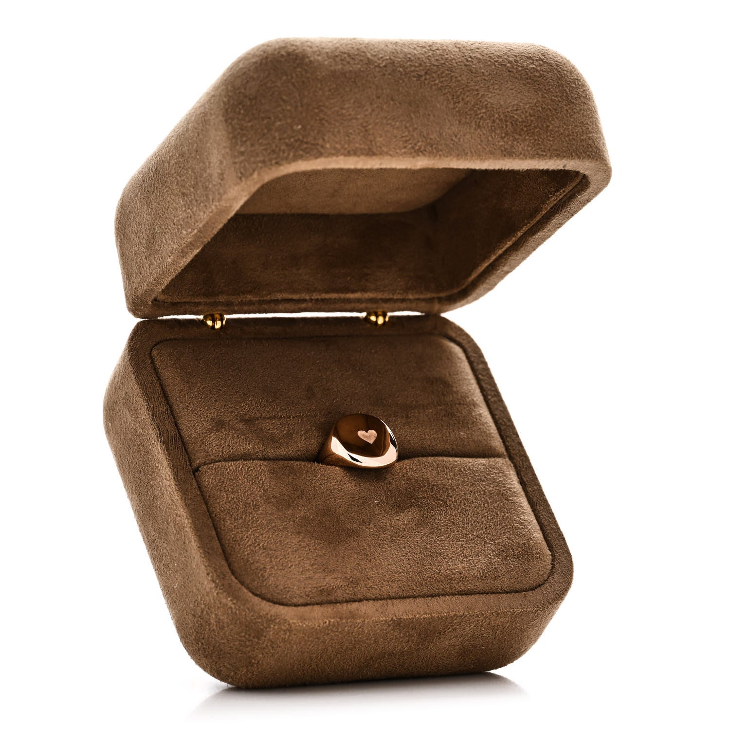 David Yurman 18K Rose Gold Diamond Heart Pinky Ring 45 3.25 6 of 6