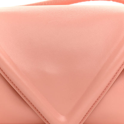 Bottega Veneta Lambskin Small Beak Triangle Flap Shoulder Bag Peachy Silver 7 of 10