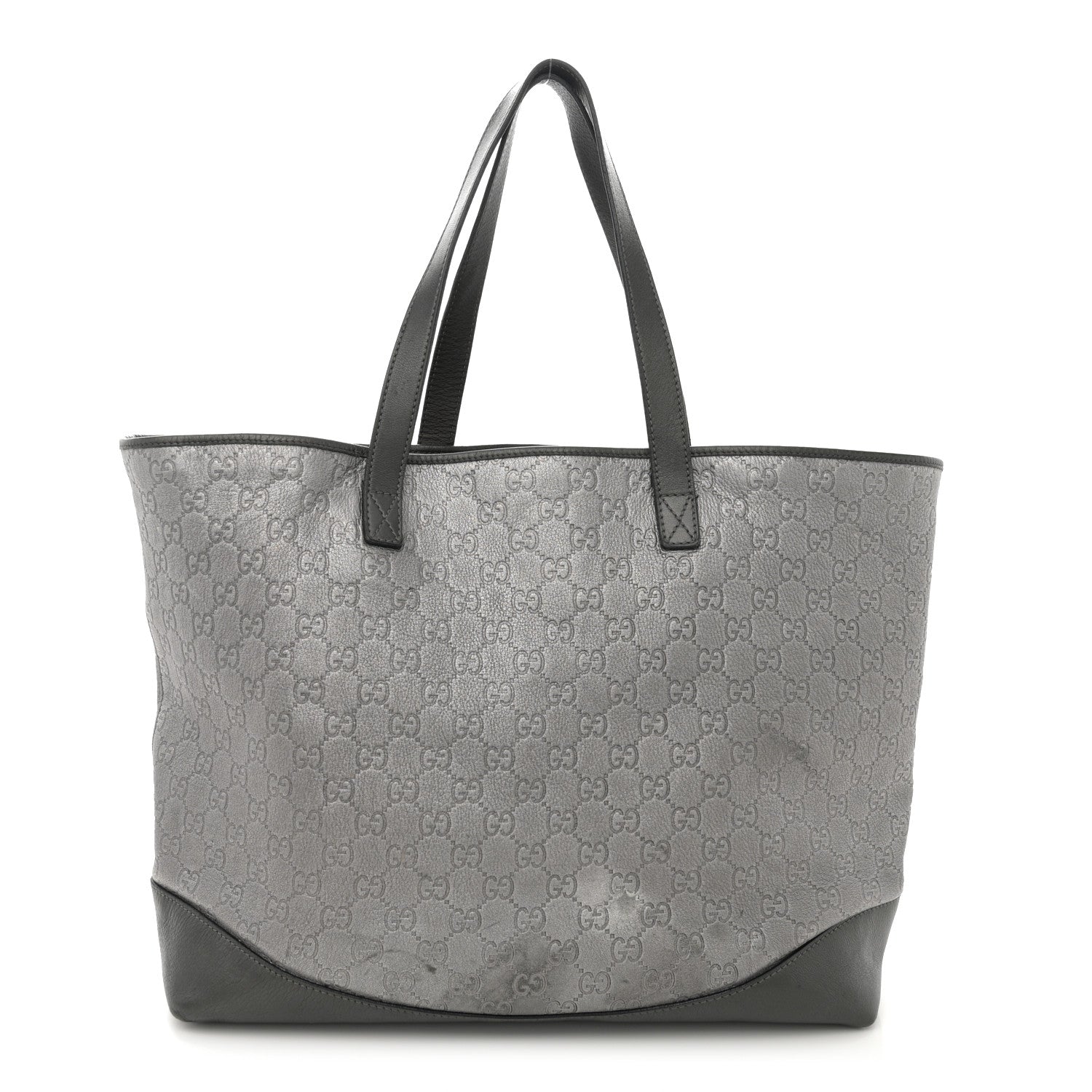 Gucci Metallic Guccissima Large Tote Dark Grey 1 of 23