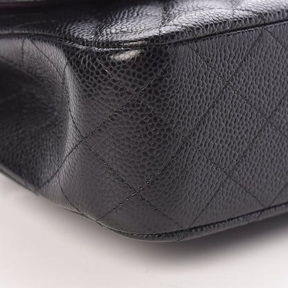 Chanel Caviar Quilted Medium Double Flap Black 10 of 12