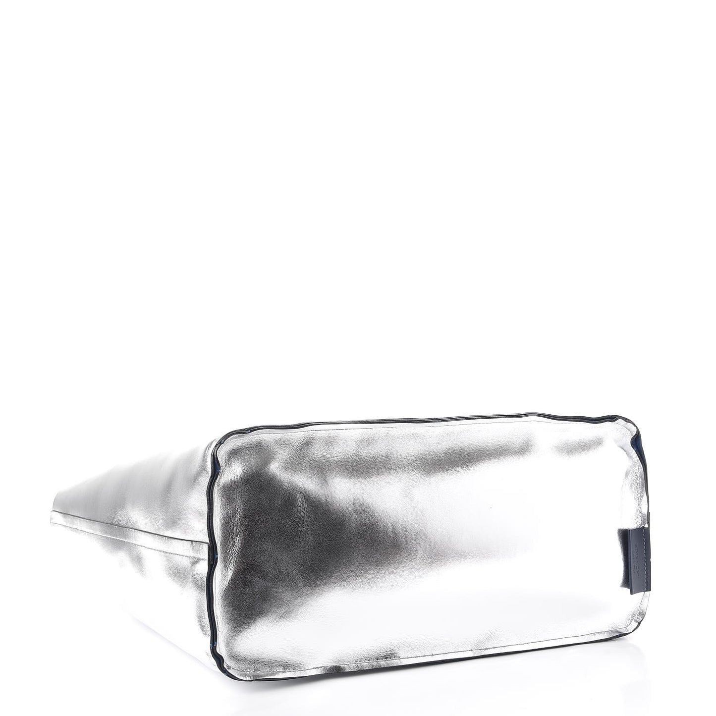 Metallic Calfskin Suede Ombre Large Reversible Antigona Tote Blue Silver