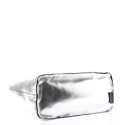 Givenchy Metallic Calfskin Suede Ombre Large Reversible Antigona Tote Blue Silver 10 of 15