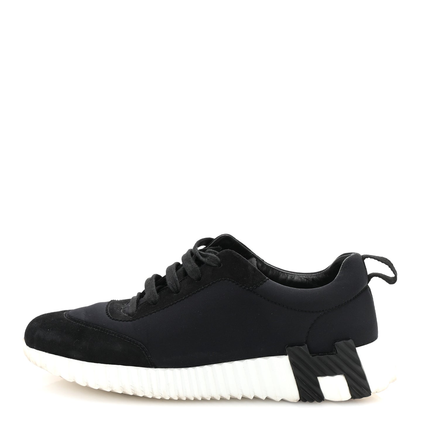 Chevre Velours Toile Bouncing Sneakers 38 Black