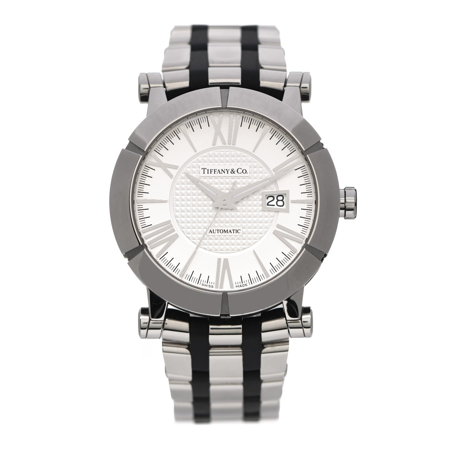 Tiffany Stainless Steel Rubber 42mm Atlas Automatic Watch 1 of 5