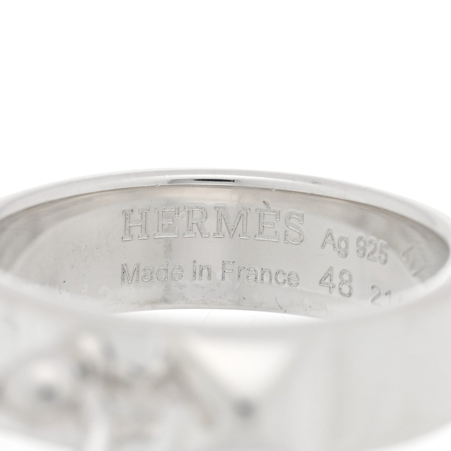 Sterling Silver PM Collier De Chien Ring 48 4.5