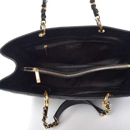 Chanel Caviar Quilted XL Grand Shopping Tote GST Black 5 of 13