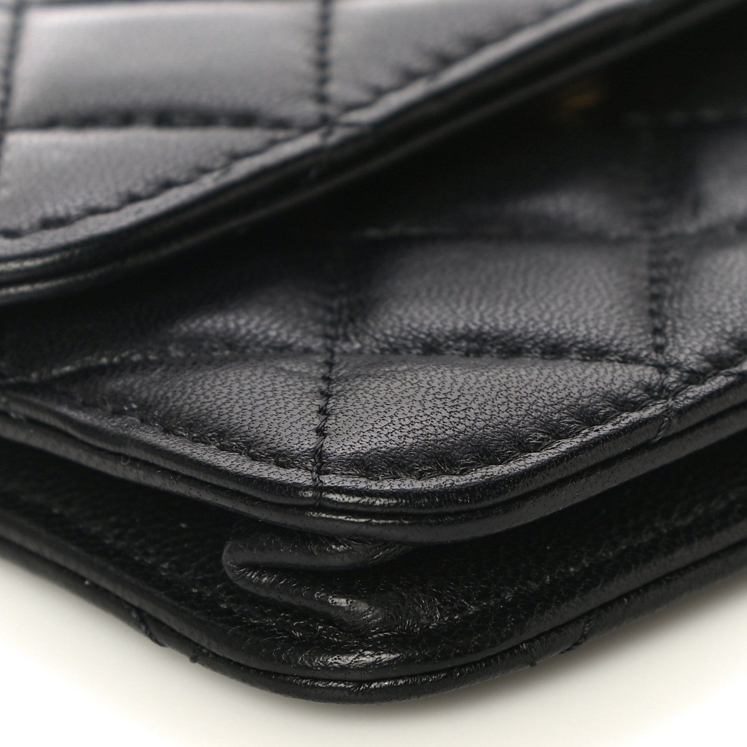 Chanel Lambskin Quilted Pearl Crush Clutch With Chain Black 5 of 12