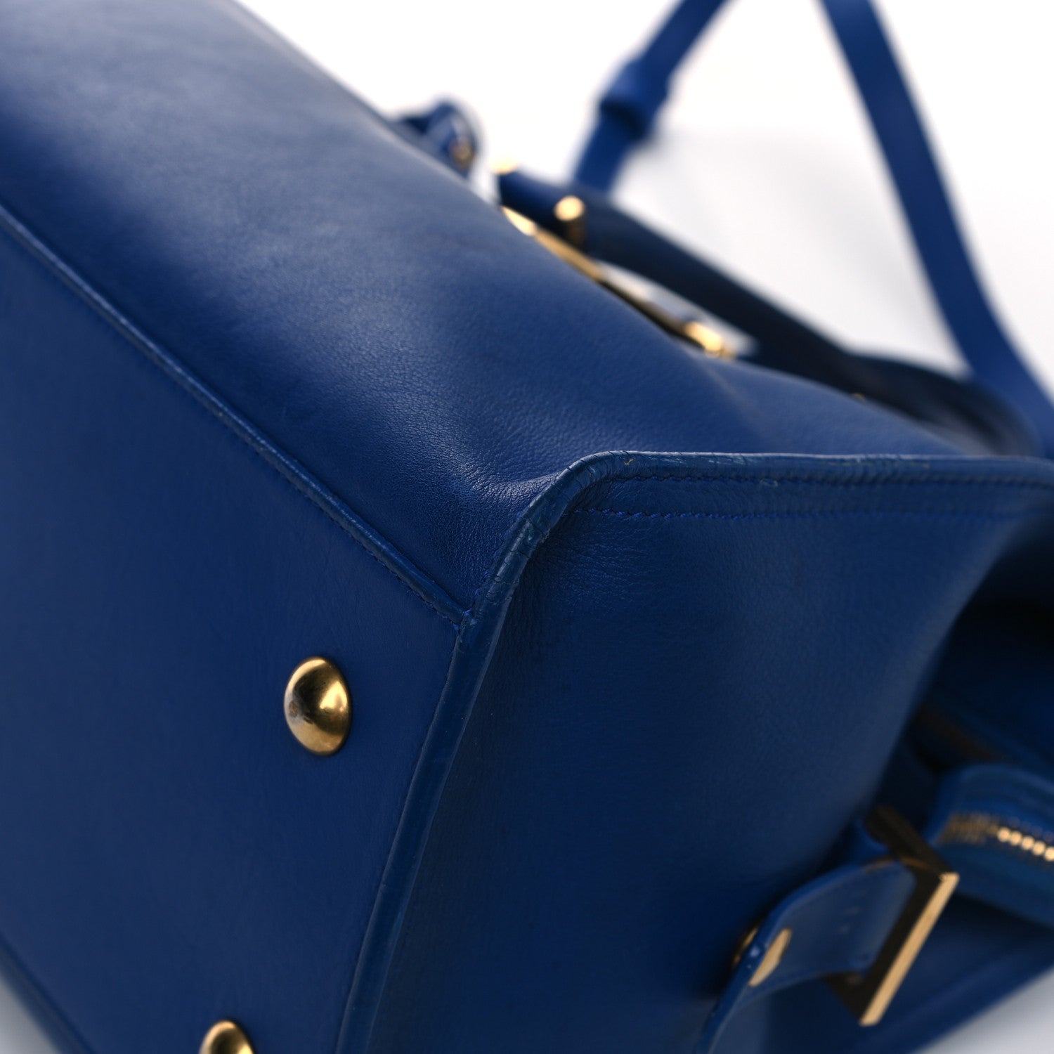 Saint Laurent Calfskin Small Classic Y Cabas Royal Blue 14 of 22